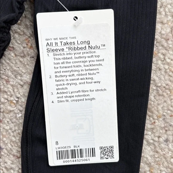NWT Lululemon All it Takes Ribbed Nulu long sleeve - Picture 5 of 7